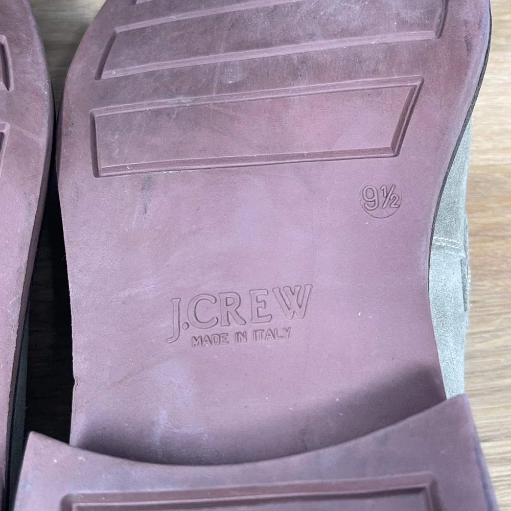 J Crew Shoes Mens 9.5 Brown Suede Slip On‎ Loafers Dress Oxfords Made in Italy